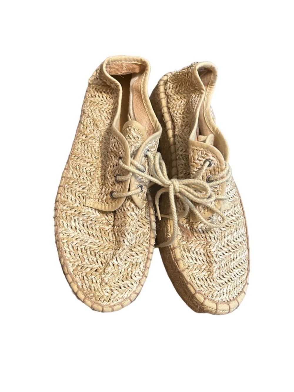 Monoprix Femme Rattan Woven lifted Sneakers size 39